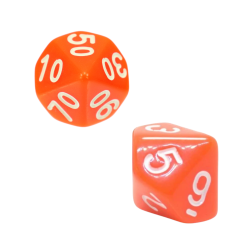 Set of 2 Dice D10 0-9 +...