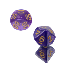 Set of 2 Dice D10 0-9 +...