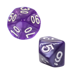 Set of 2 Dice D10 0-9 +...