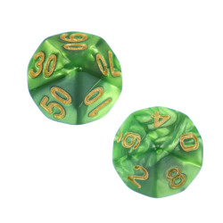 Set of 2 Dice D10 0-9 +...