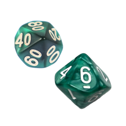 Set of 2 Dice D10 0-9 +...