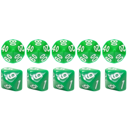 Set of 10 Dice D10 0-9 +...