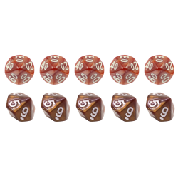 Set of 10 Dice D10 0-9 +...