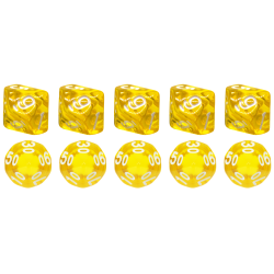 Set of 10 Dice D10 0-9 +...
