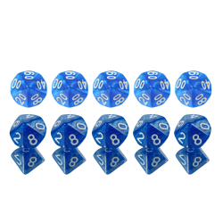 Set of 10 Dice D10 0-9 +...
