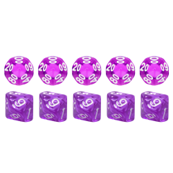 Set of 10 Dices D10 0-9 +...