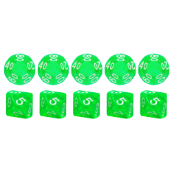 Set of 10 Dice D10 0-9 +...