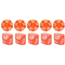 Set of 10 Dice D10 0-9 +...