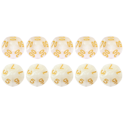 Set of 10 Dice D10 0-9 +...