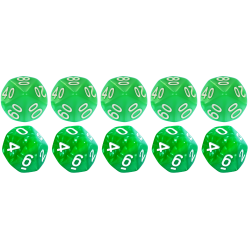 Set of 10 Dice D10 0-9 +...
