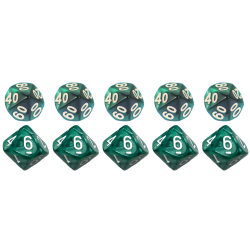 Set of 10 Dice D10 0-9 +...