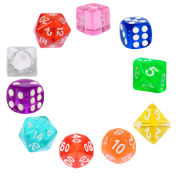 SET OF 10 RPG DICES D4 D6...