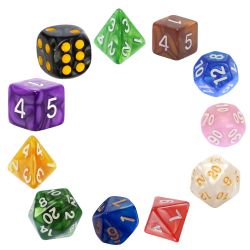 SET OF 10 RPG DICES D4 D6...