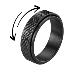 BLACK RING SPINNING SNAKE...