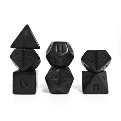 RPG Dice Black Black Set of...