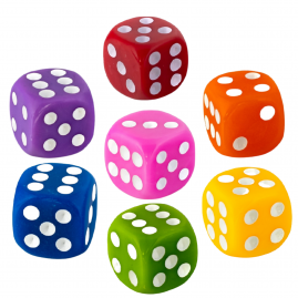 Rainbow Set of 7 Dice 1.6...