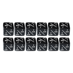 SET OF 12 D6 DICE 1.6 CM...