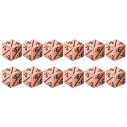 SET OF 12 D6 DICE 1.6 CM...