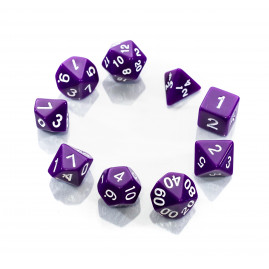 RPG Dice Purple Set 9 Dice...