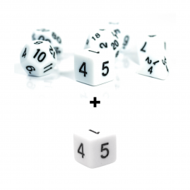 RPG Dice White Set of 8...