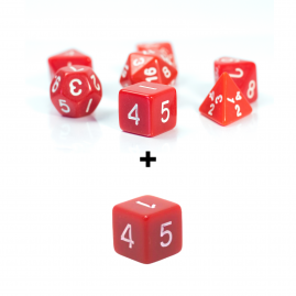 RPG Dice Red Set 8 Dice Dices
