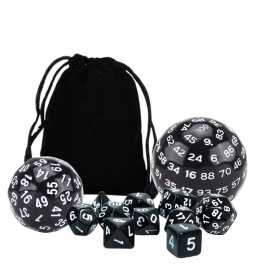 RPG Dice Black Set 12 Dice...