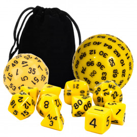 RPG Dice Yellow Set 12 Dice...