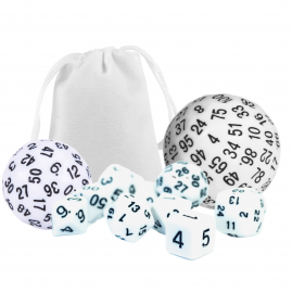 RPG Dice White Set 12 Dice...