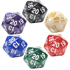 Pearl Set of 6 D20 RPG...