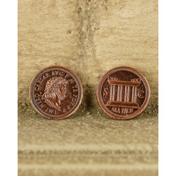 METAL LARP ROMAN COIN -...