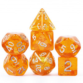 RPG Dice Amber Set 7 Dice